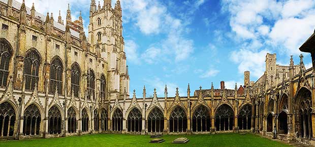 Image of Canterbury Cathedral with blue sky